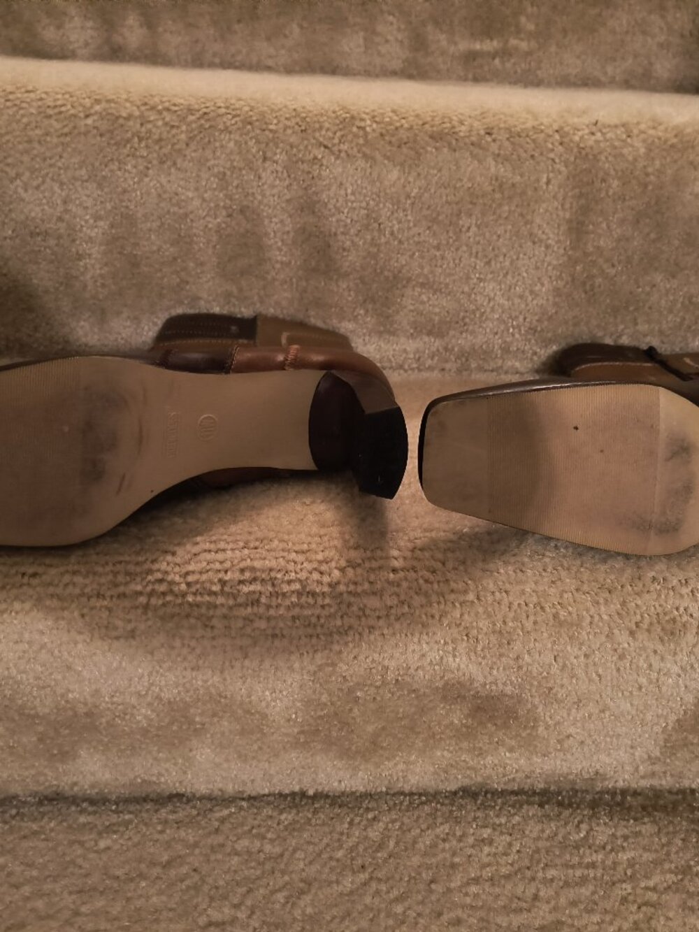 Predictions Brown Leather Boots Size 11 - Picture 2 of 5